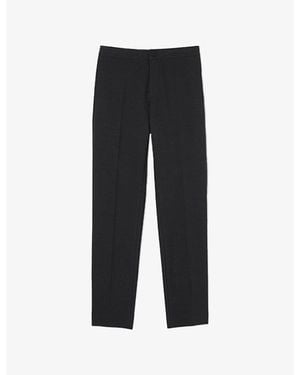 Sandro High-Rise Stretch-Jersey Trousers - Black