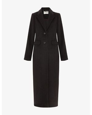 Phase Eight Lydia Long Wool-Blend Coat - Black