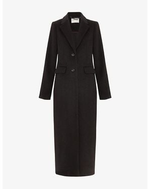 Phase Eight Lydia Long Wool-Blend Coat - Black
