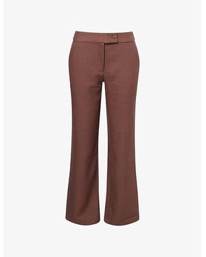 Pretty Lavish Verona Straight-Leg Woven Pants - Brown