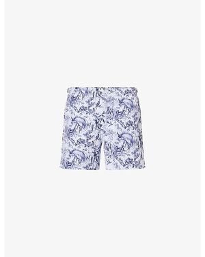 Orlebar Brown Bulldog Printed Swim Shorts - Blue