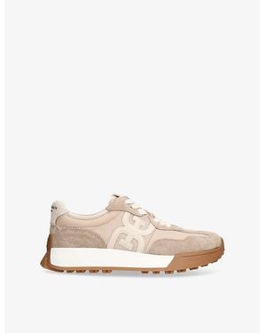 Sam Edelman Langley Suede And Mesh Low-Top Sneakers - Natural