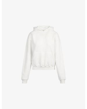 Skims Classic Cotton-Fleece Hoody - White