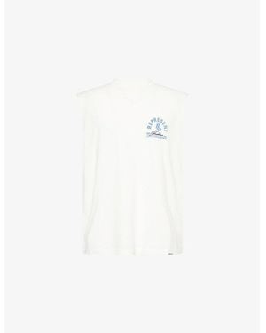 Represent Competition Graphic-Print Cotton Tank Top - White