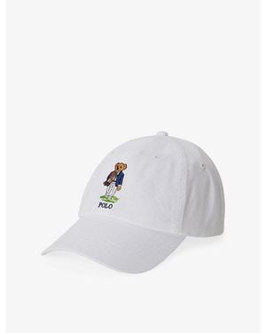 Polo Ralph Lauren X Wimbledon Bear Cotton Baseball Cap - White