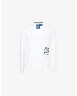 Polo Ralph Lauren X Wimbledon Brand-Embroidered Knitted Cotton Cardigan - White