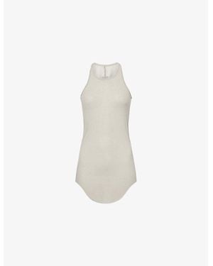 Rick Owens Basic Ribbed Woven-Blend Top - White