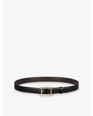 Cartier Tank De Reversible Leather Belt - Black