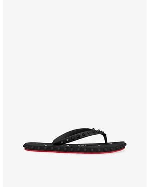 Christian Louboutin Super Loubi Rubber Flip-Flops - Black