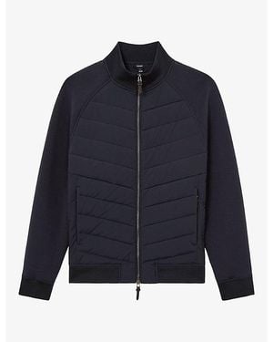 Reiss Calvorn Quilted Cotton-Blend Jacket - Blue