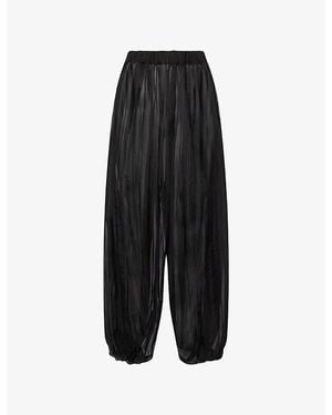 Camilla & Marc Pleated Vento Woven Trousers - Black