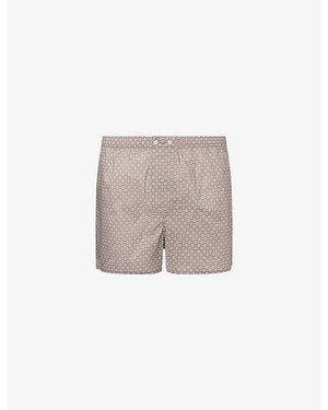 Derek Rose Ledbury Classic-Fit Cotton Boxer Shorts - Grey