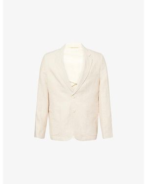 Percival Tailored Single-Breasted Linen And Cotton-Blend Blazer - Natural