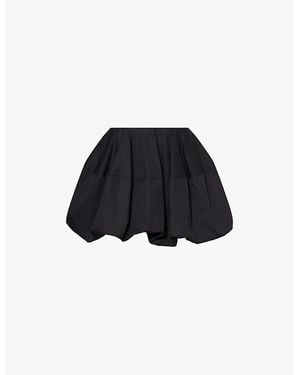 Alaïa Noir Basque Puffball Cotton Mini Skirt - Black