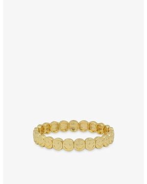 Lisa Gozlan The Classic The Happy Face 18Ct Plated Brass Bracelet - Yellow