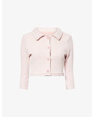Devon Windsor Brielle Cropped Woven Jacket - Pink