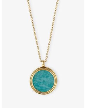 Astley Clarke Stilla 18Ct And Amazonite Locket Necklace - Blue