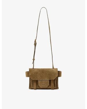 AllSaints Ursa Suede Cross-Body Bag - Metallic