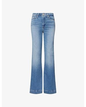 7 For All Mankind Modern Dojo Flared Stretch-Denim Jeans - Blue