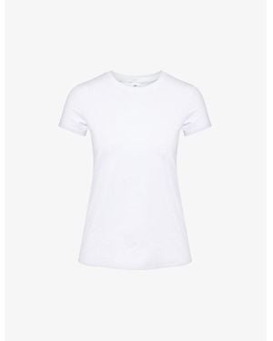 Alo Yoga Alosoft Short-Sleeved Stretch-Woven T-Shirt - White