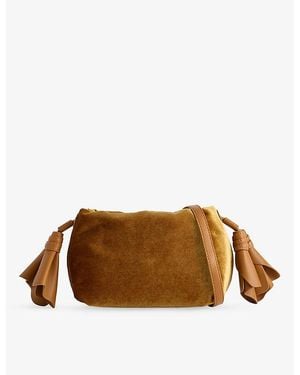 Zimmermann Cloud 91 Small Velvet Clutch - Brown