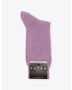 FALKE Tiago Stretch Cotton-Blend Socks - Purple