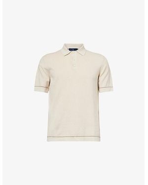 Hackett Textured Cotton-Knit Polo Shirt - Natural