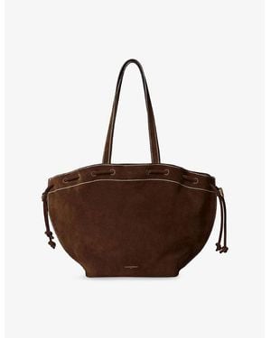Claudie Pierlot Logo-Embossed Suede Tote Bag - Brown