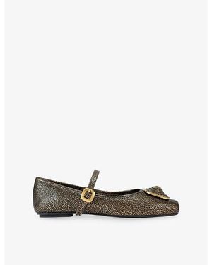 Kurt Geiger Pimplico Embellished Leather Ballet Flats - Multicolor