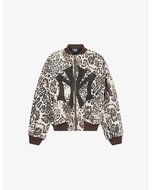 Ksubi X Mowalola Cheetah Cotton Bomber Jacket - Brown