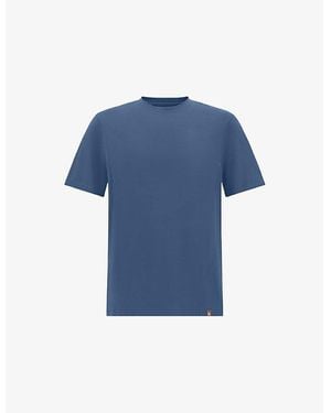 BOGGI Short-Sleeved Crewneck Stretch-Cotton T-Shirt - Blue