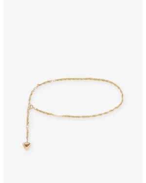 Claudie Pierlot Twisted Heart Metal Chain Belt - White