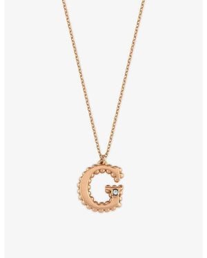 La Maison Du Couturier Selda Initial Large G 14Ct Rose- And Diamond Necklace - Metallic