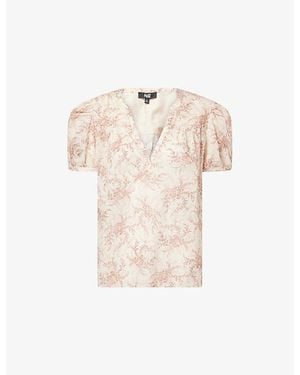 PAIGE Marlena Floral Cotton Top - Natural