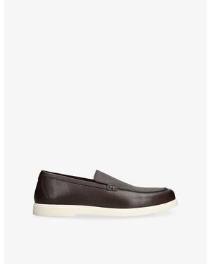 Loake Tuscany Slip-On Leather Loafers - Black