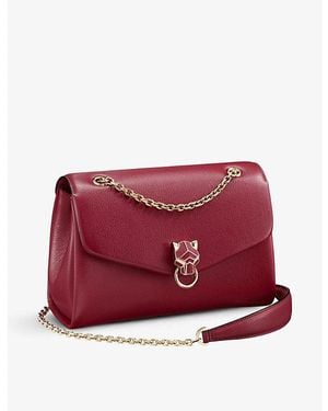 Cartier Panthère De Chain Small Leather Cross-Body - Red