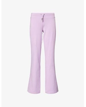 Juicy Couture Apollo Rhinestone-Branding Stretch-Woven Jogging Bottoms - Purple