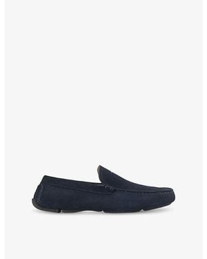 Jimmy Choo Stanly Reverse Suede Driver Shoes - Blue