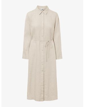 Twist & Tango Melange Joy Wide-Sleeves Linen Midi Dress - Natural