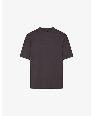 Skims Lounge Relaxed-Fit Cotton-Blend Jersey T-Shirt - Blue