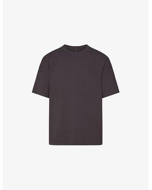 Skims Lounge Relaxed-Fit Cotton-Blend Jersey T-Shirt - Blue