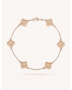 Van Cleef & Arpels Women's Pink Gold Sweet Alhambra Bracelet - Metallic
