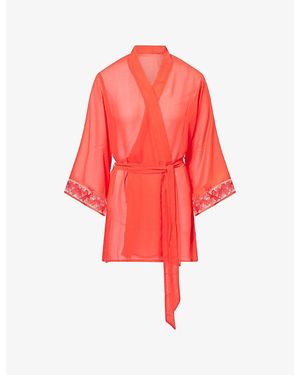 Bluebella Annabel Chiffon Robe - Red