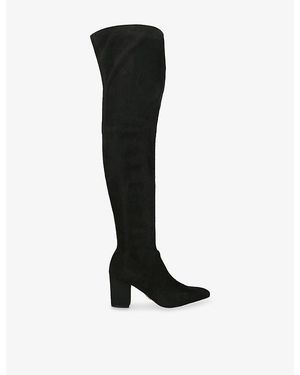 Steve Madden Crosswalk Faux-Suede Over-The-Knee Boots - Black