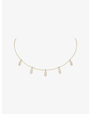 Messika Move Uno Drop Pendant Pavé 18Ct And 0.61Ct Diamond Necklace - Metallic