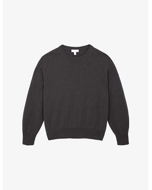 The White Company Crewneck Relaxed-Fit Cashmere Sweater - Gray