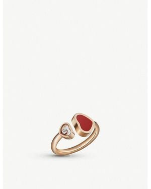 Chopard Happy Hearts 18c Rose-gold Ring - Multicolor