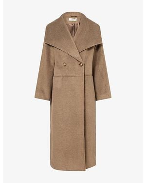 4th & Reckless Cody Shawl-Collar Woven Coat - Natural