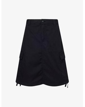 Carhartt W' Kingston Flap-Pocket Cotton-Twill Mini Skirt - Black