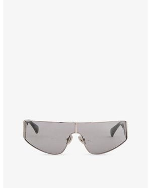 Max Mara Shield Acetate And Metal Sunglasses - Grey